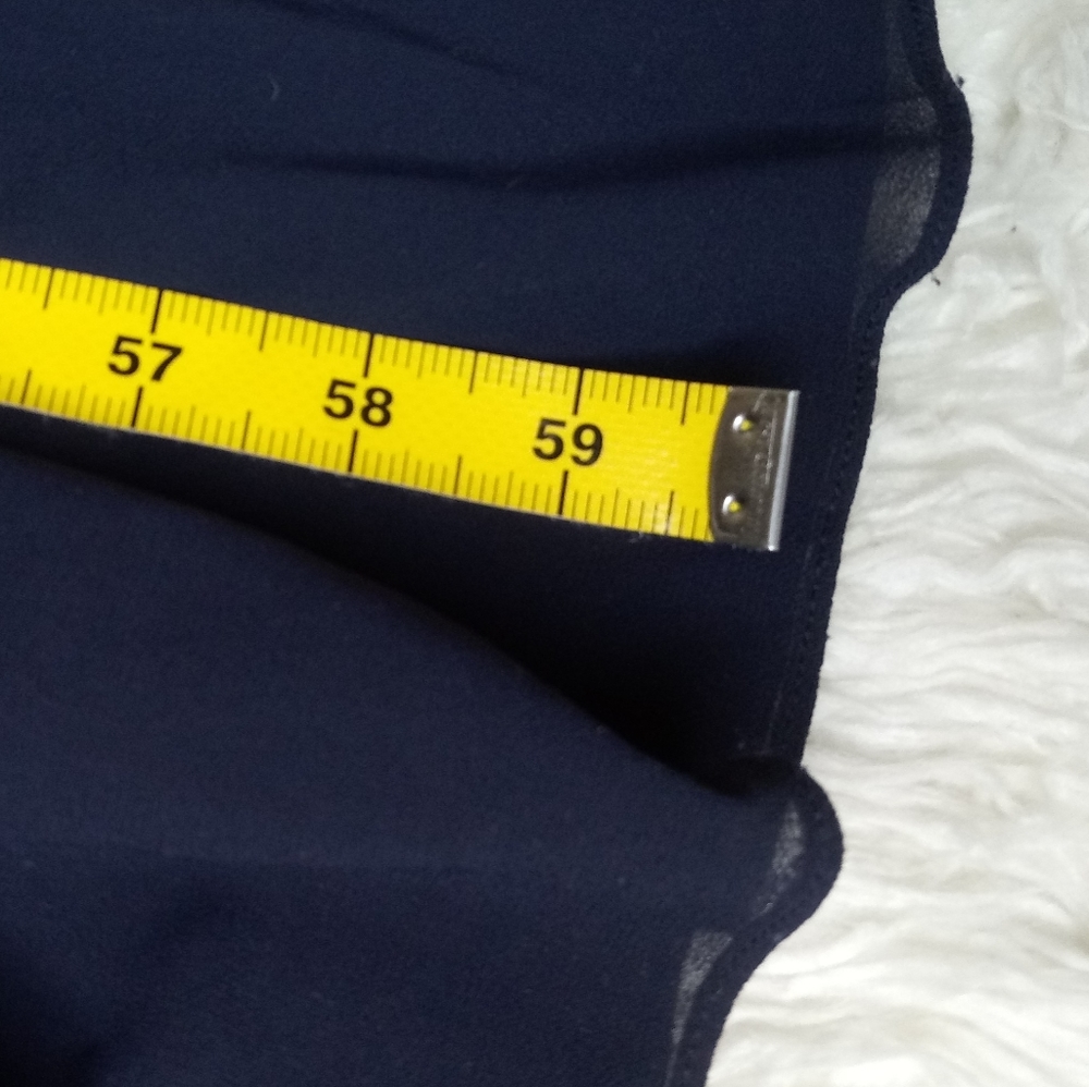 New Vince Camuto Navy Beaded Neckline Capelet Gown Size 6 - Picture 13 of 14